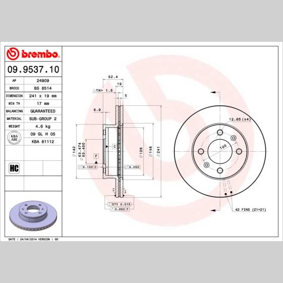 OE VW 4M0615269C Disc Brake Caliper Repair Kit