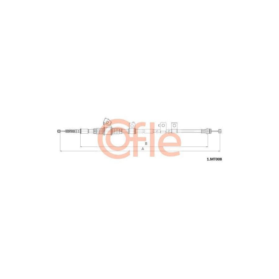 Cofle 1.Mt008 Hand Brake Cable for Mitsubishi Pajero / Shogun IV (V80)