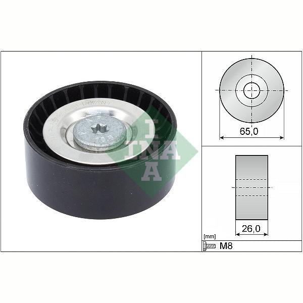 INA 532057110 V-Ribbed Belt Deflection/Guide Pulley