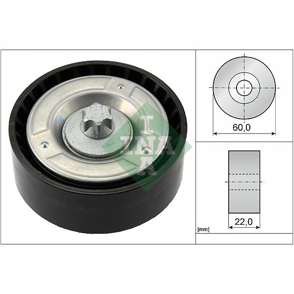 INA 532079810 V-Ribbed Belt Deflection/Guide Pulley