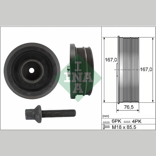 INA 544008220 Crankshaft Belt Pulley Set