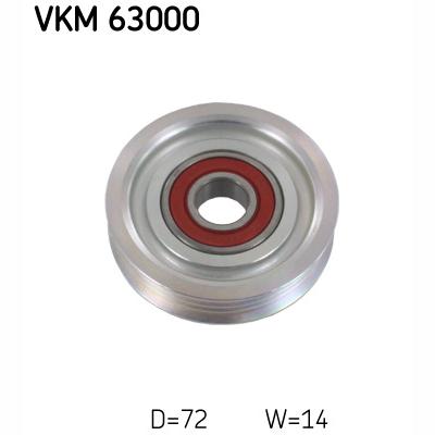 SKF VKM63000 V-Ribbed Belt Deflection/Guide Pulley