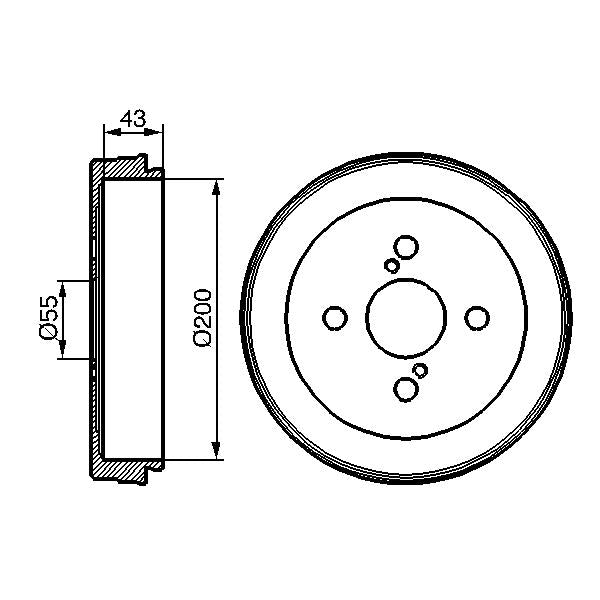 BOSCH 0986477138 Brake Drum