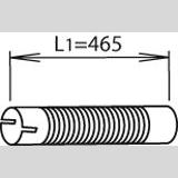 DINEX DIN21127 Exhaust System Corrugated Pipe