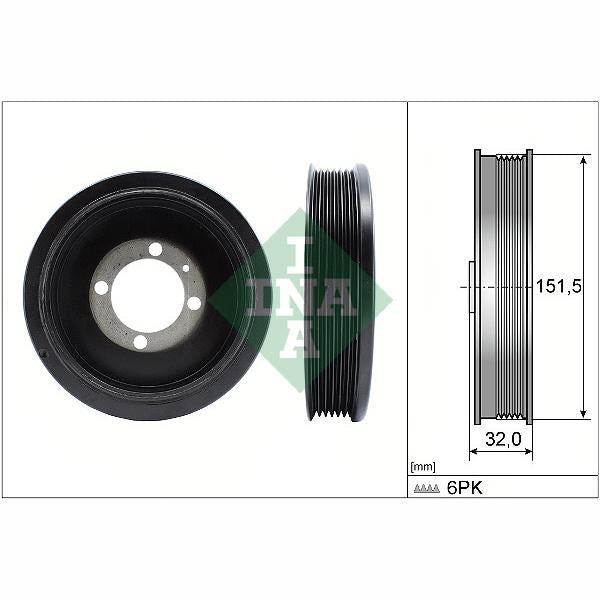 INA 544012310 Crankshaft Belt Pulley