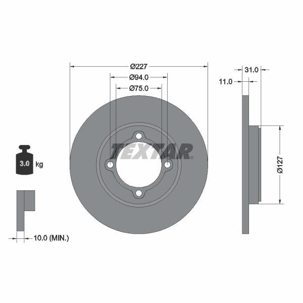 TEXTAR 92028200 Brake Disc