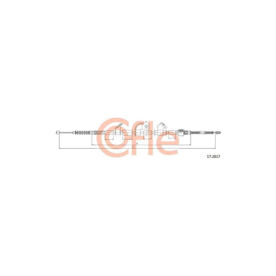 Cofle 17.2817 Hand Brake Cable for Mitsubishi L300 / Delica