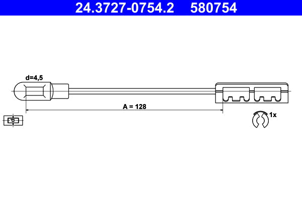 BOSCH 1987477036 Parking Brake Cable Pull