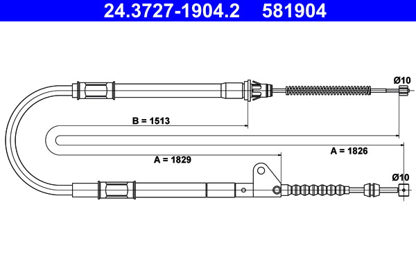 BOSCH 1987482391 Parking Brake Cable Pull