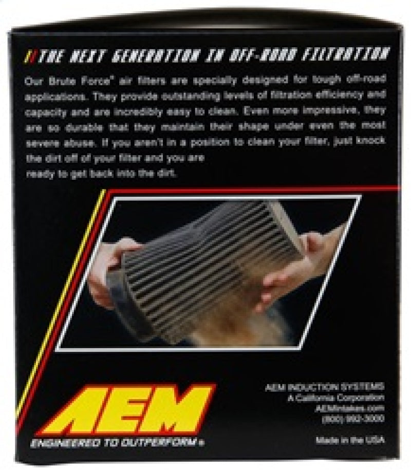 AEM Induction AEM Dryflow 3.25in. X 5in. Round Tapered Air Filter
