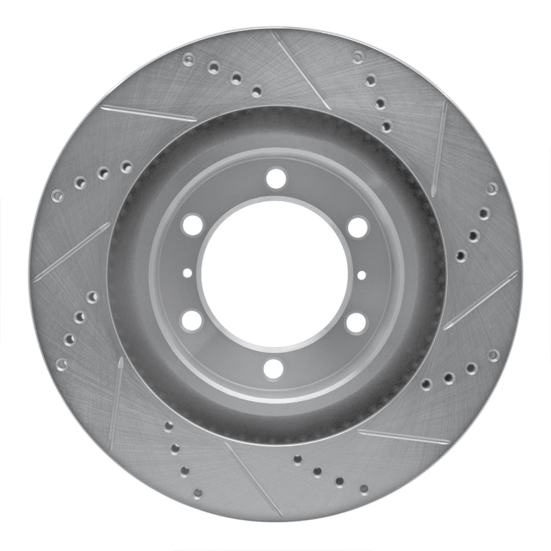 R1 Concepts R1 10-24 Lexus GX460 Front Left Drilled & Slotted Silver Brake Rotor