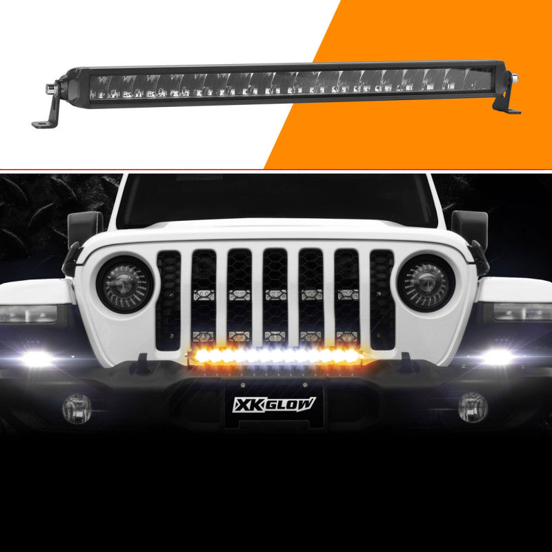 XKGLOW XK Glow Razor Light Bar Fog + Strobe + High Beam Driving No Wire & Switch 20in