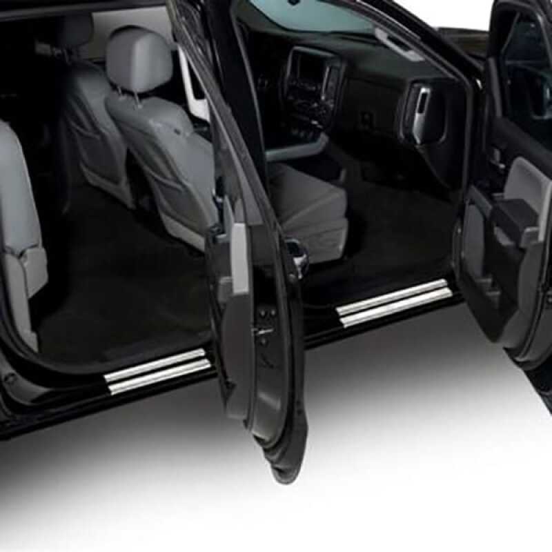 Putco 2019+ Chevrolet Silverado LD- Crew Cab (4pc) w/ Bow Tie Etching SS Door Sills