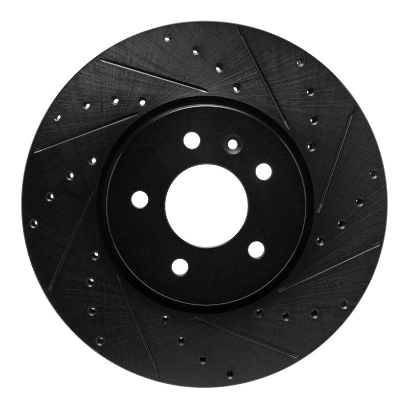 R1 Concepts R1 14-19 Buick CASCADA Front Right Drilled & Slotted Black Brake Rotor