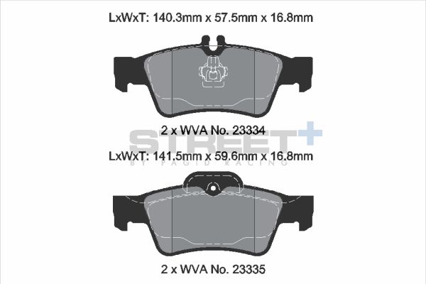 PAGID Racing T8029SP2001 STREET+ Brake Pads