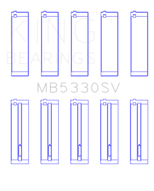 King Engine Bearings Mercedes Benz Om611.960/981/821/962/966 (Size +0.50mm) Main Bearing Set