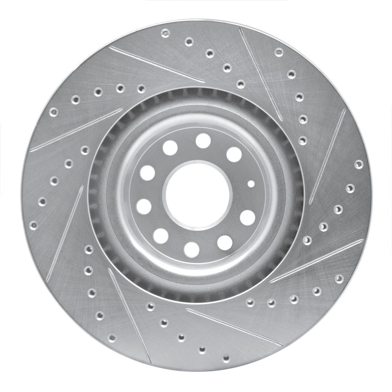 R1 Concepts R1 06-13 Audi S3 (Mexico) Front Left Drilled & Slotted Silver Brake Rotor