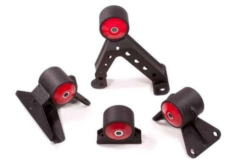 Innovative Mounts Innovative 07-13 Mitsubishi Evolution 4B11T Black Steel Mounts 95A Bushings