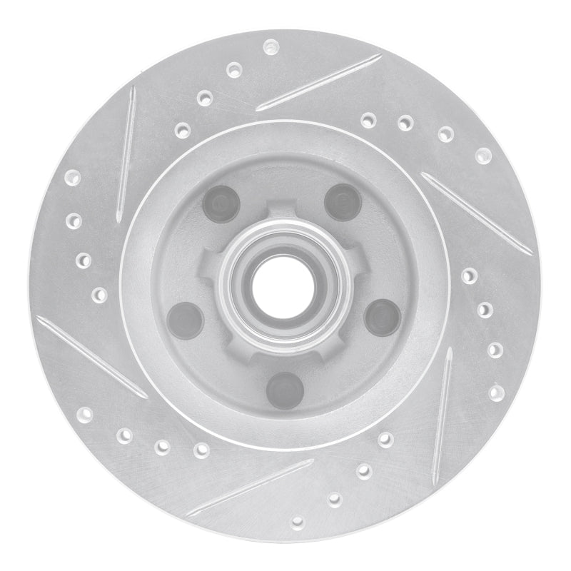 R1 Concepts R1 1967-1974 Buick GS 400 Front Right Drilled & Slotted Silver Brake Rotor