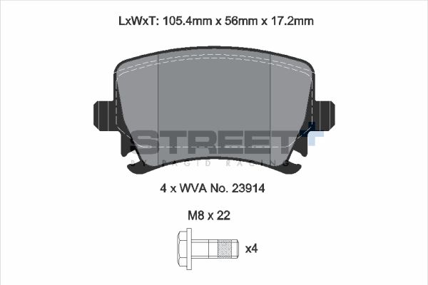 PAGID Racing T8049SP2001 STREET+ Brake Pads