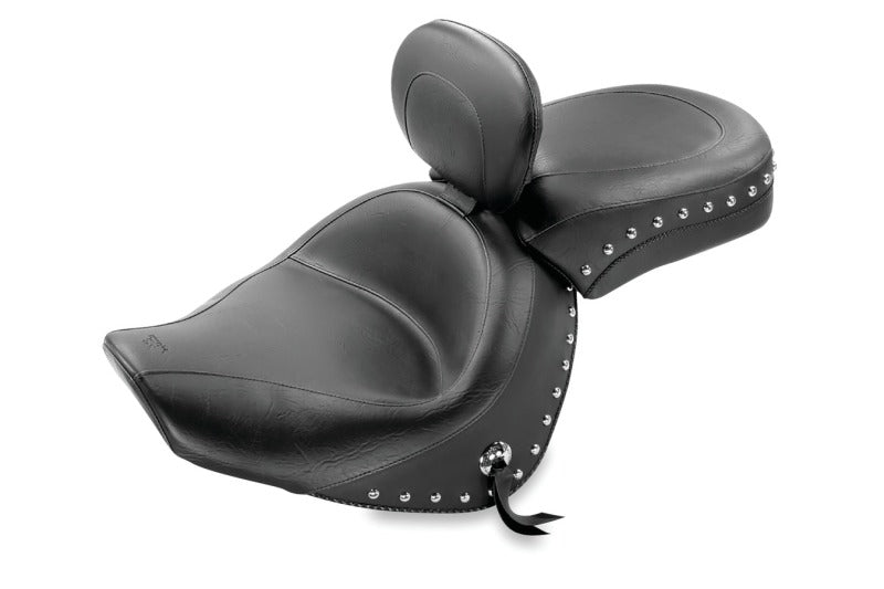 Mustang Motorcycle Mustang 05-09 Suzuki Boulevard C90, C90T Standard Touring 2PC Seat w/Driver Backrest Studs - Black