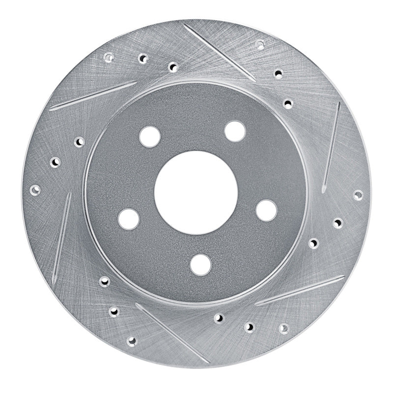 R1 Concepts R1 88-90 Dodge Monaco Front Right Drilled & Slotted Silver Brake Rotor