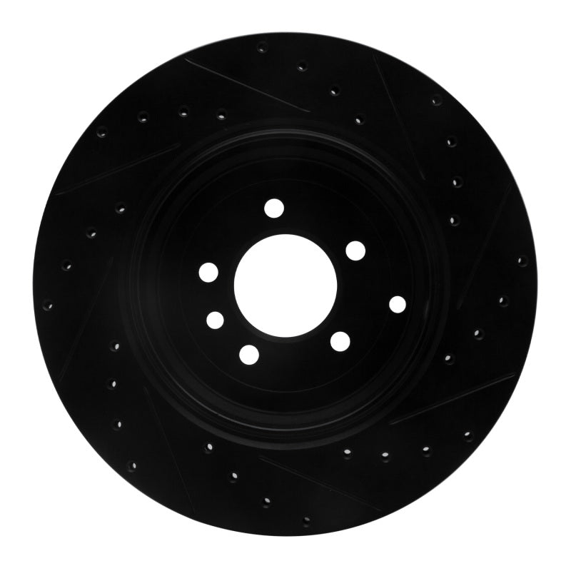 R1 Concepts R1 10-13 Land Rover Range Rover Sport Rear Left Drilled & Slotted Black Brake Rotor