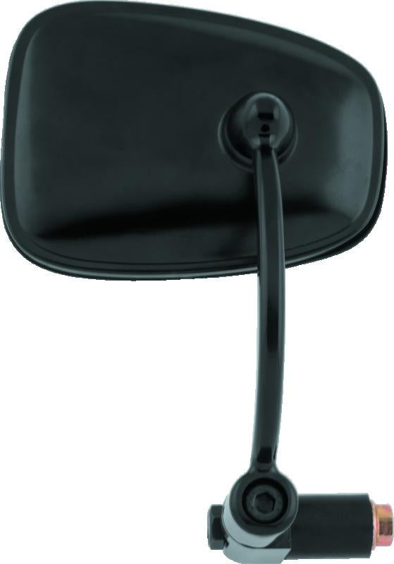BikeMaster Semi-Retractable Barend Mirrors 7/8in & 1in Bars - Each - Black