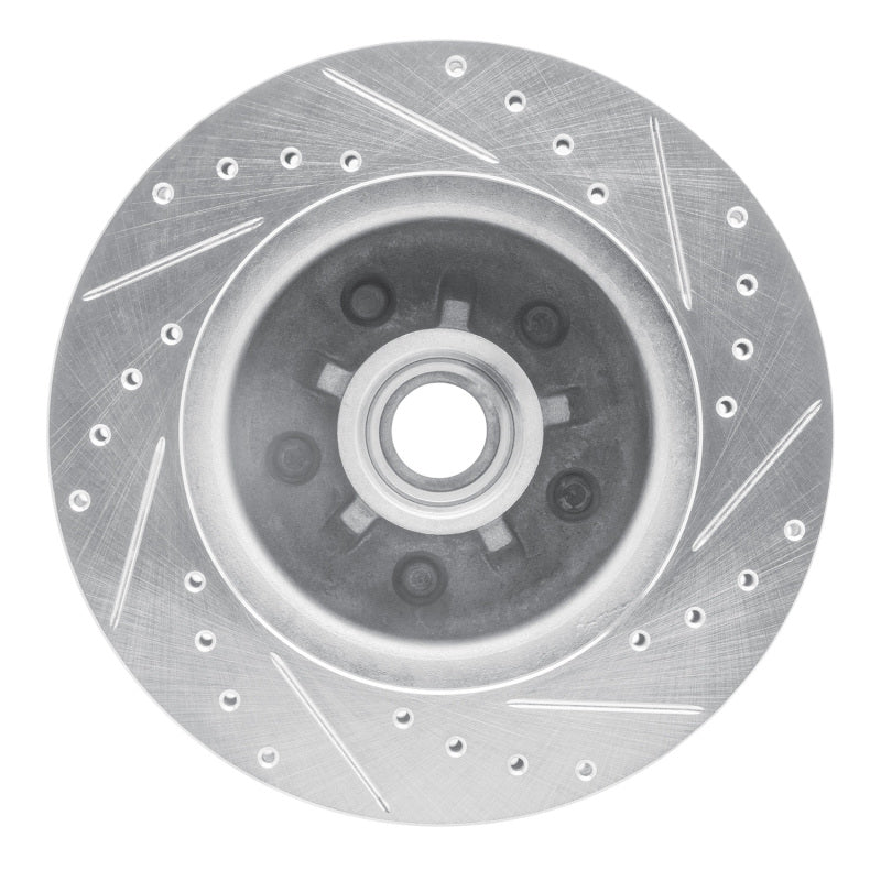 R1 Concepts R1 85-92 Chevrolet Camaro Front Left Drilled & Slotted Silver Brake Rotor