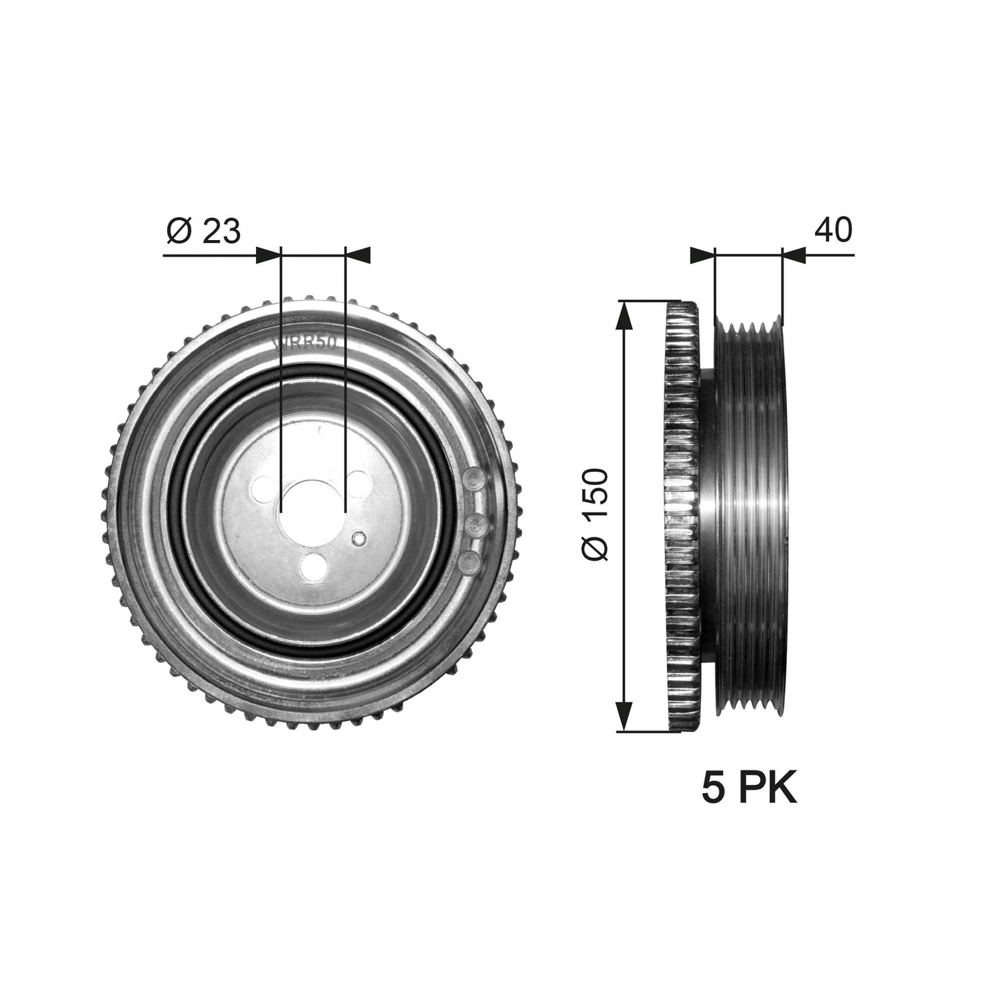 GATES GATTVD1052 Crankshaft Belt Pulley