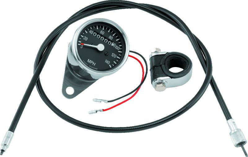 Bikers Choice L73-94 XL 73-94 FX FXR 2:1 Custom Mini Speedo Kit Black Face 140 Mph 2 1/2 Inch
