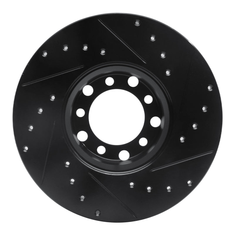 R1 Concepts R1 73-85 Mercedes-Benz 230 Front Left Drilled & Slotted Black Brake Rotor