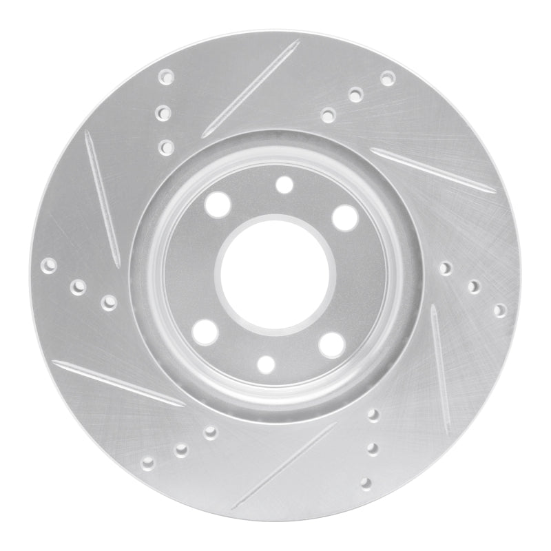 R1 Concepts R1 09-19 Dodge Vision (Mexico) Front Right Drilled & Slotted Silver Brake Rotor