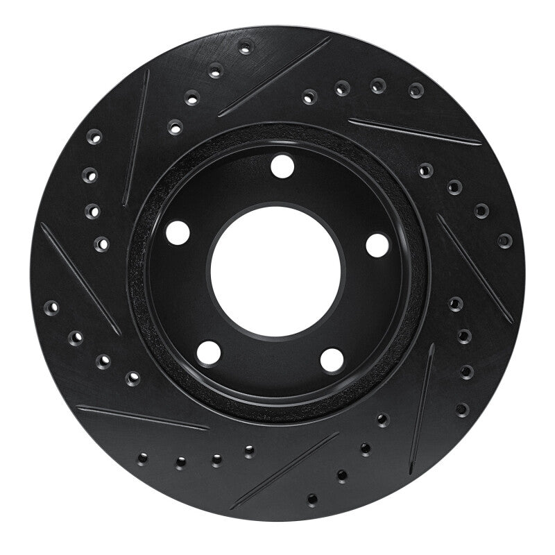 R1 Concepts R1 69-78 Cadillac Eldorado Rear/Front Right Drilled & Slotted Black Brake Rotor