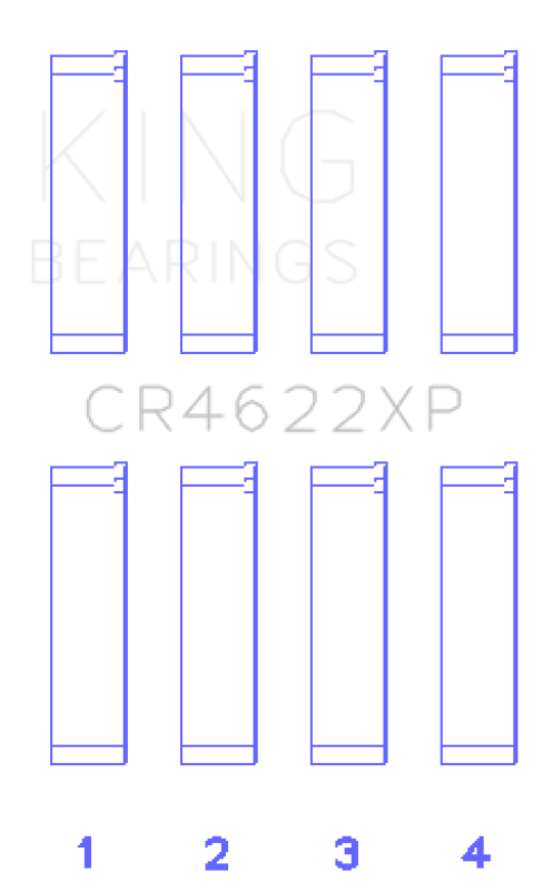 King Engine Bearings Subaru FD20 (Size +.25mm) Connecting Rod Bearing Set