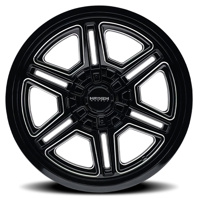 Mayhem 8117 Hermosa 20x10 / 5x127 BP/ -25mm Offset / 87mm Hub Black/Milled Wheel