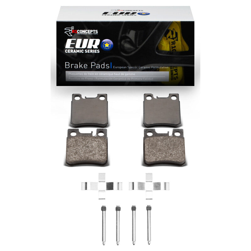 R1 Concepts R1 87-00 Mercedes-Benz SL500 Rear Euro Ceramic Pads & Hardware Kit