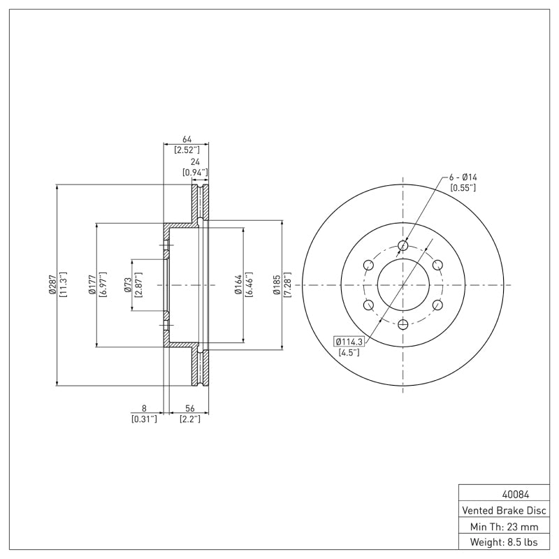 DFC 97-02 Dodge Durango Front Brake Rotor