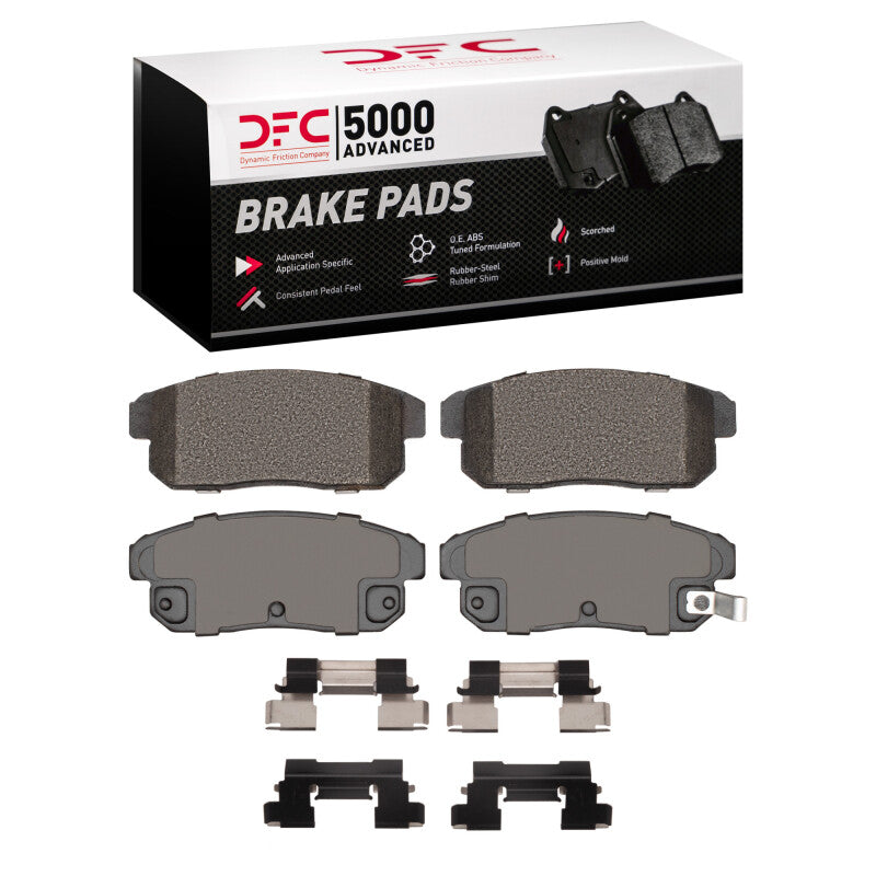 DFC 04-11 Mazda RX-8 Rear 5000 Advanced Semi Metallic Brake Pads and Hardware Kit