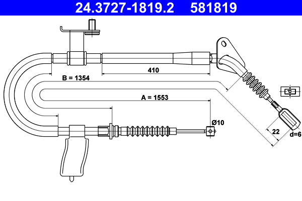 BOSCH 1987482183 Parking Brake Cable Pull