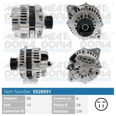 MEAT & DORIA MD5520931 Alternator