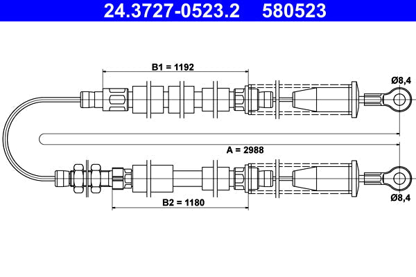 BOSCH 1987477621 Parking Brake Cable Pull