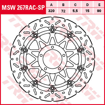 TRW MOTO MSW267RAC-SP Brake Disc