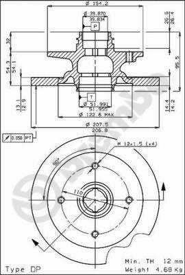 BPART F-1547 Disc Brake Caliper Repair Kit