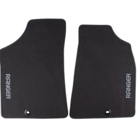 GENUINE FORD 1094417 RANGER VELOUR FLOOR MATS FRONT, BLACK
