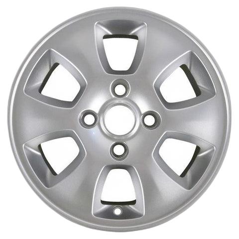 GENUINE FORD 1495708 x4 SET OF 4 FIESTA ALLOY WHEEL 14" 6-SPOKE DESIGN, SILVER 09/2008 - 10/2012