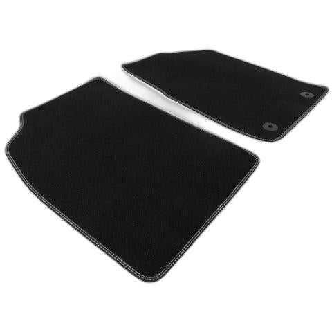 GENUINE FORD 1866726 KA FRONT FLOOR MATS SET BLACK ACCENT VELOUR 2008-2016