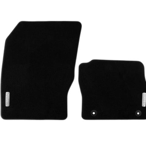 GENUINE FORD 1892571 FOCUS VELOUR FLOOR MATS FRONT, BLACK WITH FOCUS LOGO, 2011 - 2015