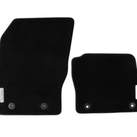GENUINE FORD 1914002 FOCUS VELOUR FRONT FLOOR MATS BLACK WITH LOGO 2011-2018
