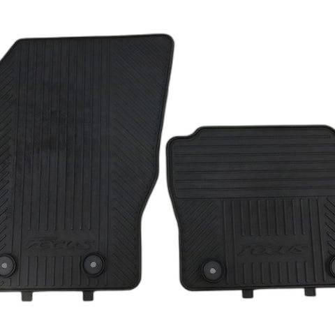 GENUINE FORD 1914008 FOCUS RUBBER FLOOR MATS FRONT, BLACK WITH LOGO, 2011 - 2020